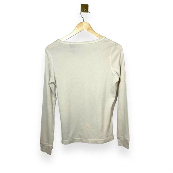 VINTAGE Harley Davidson V-Neck Thermal Rhinestone Long Sleeve in Ivory Size M - Picture 8 of 11